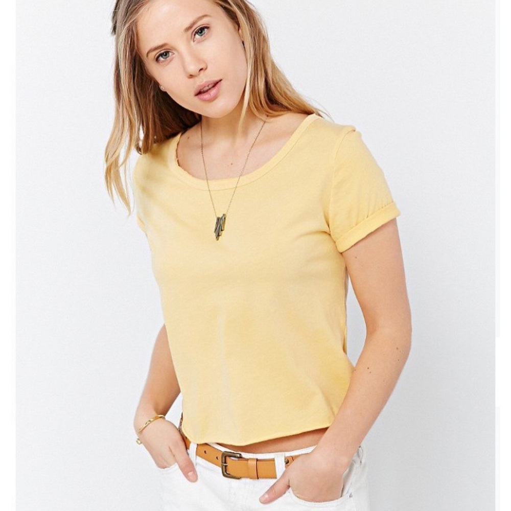 Yellow Urban Outfitters Truly Madly Deeply Top